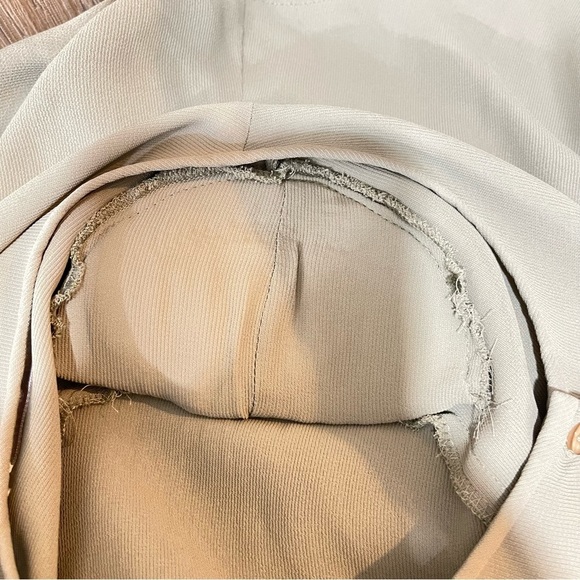 Vintage Jones New York Green Button down Top Sz 16 With Shoulder Pad - Picture 7 of 8